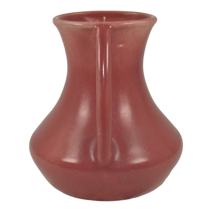 Vichico Trenton New Jersey Vintage Art Pottery Pink Handled Ceramic Vase 1023 - Just Art Pottery