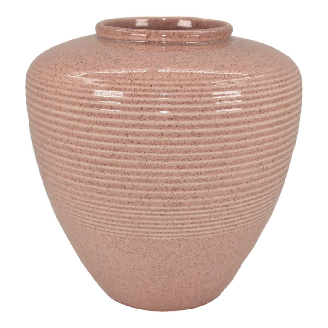 Red Wing 1950s Vintage Mid Century Modern Pottery Mottled Pink Ceramic Vase 1583