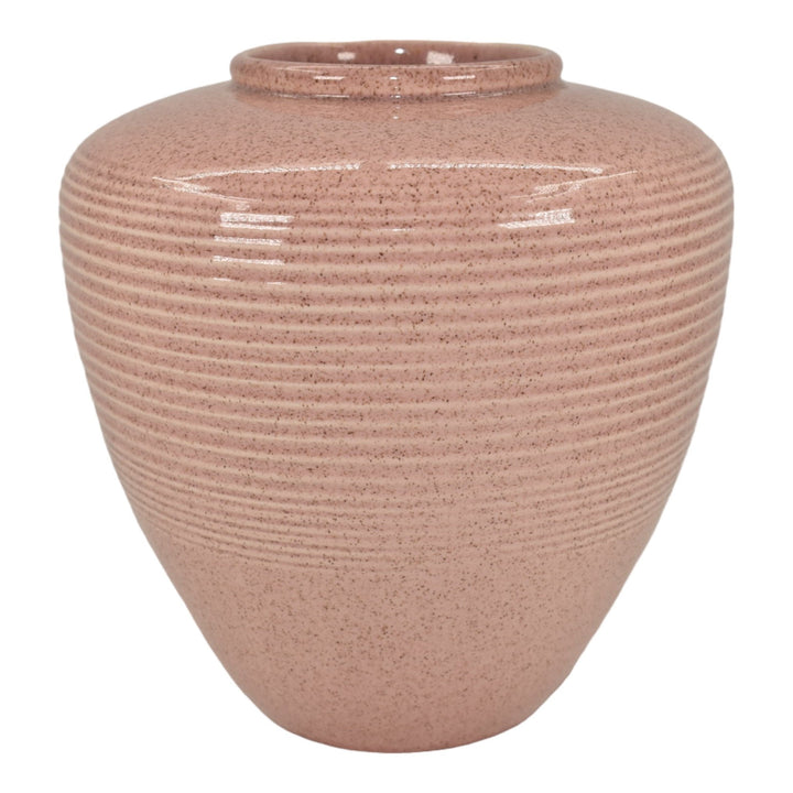 Red Wing 1950s Vintage Mid Century Modern Pottery Mottled Pink Ceramic Vase 1583