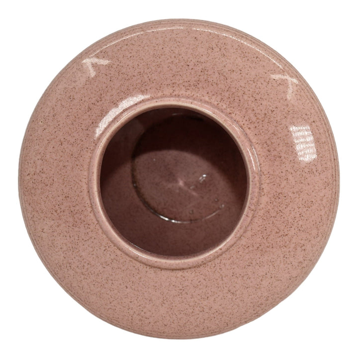 Red Wing 1950s Vintage Mid Century Modern Pottery Mottled Pink Ceramic Vase 1583