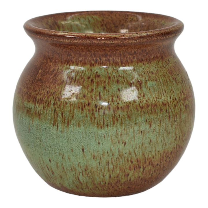 Pine Ridge Sioux Dakota Vintage Art Pottery Hand Made Brown Green Vase Cottier