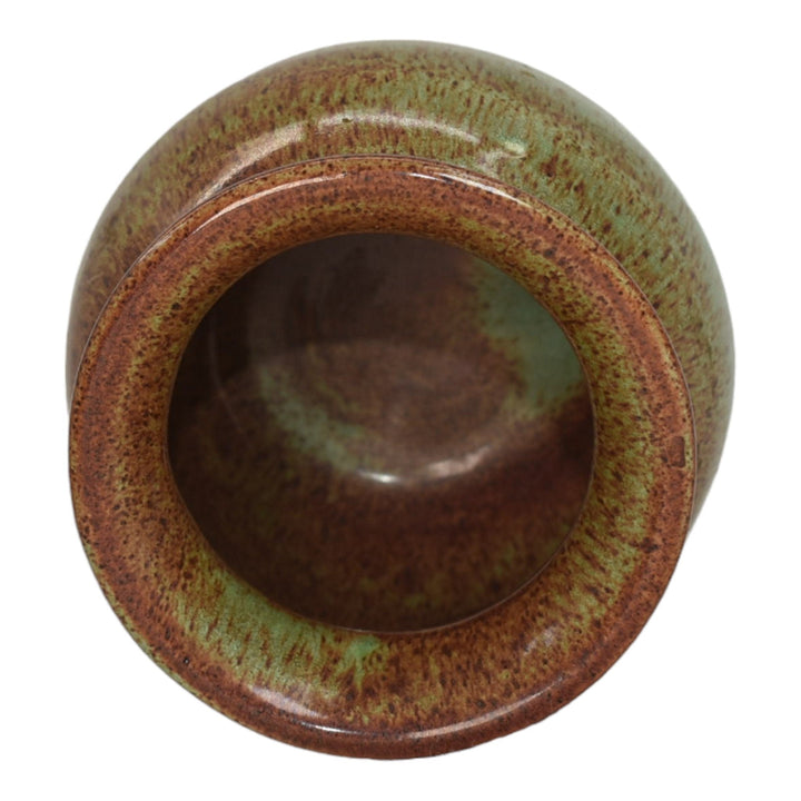 Pine Ridge Sioux Dakota Vintage Art Pottery Hand Made Brown Green Vase Cottier