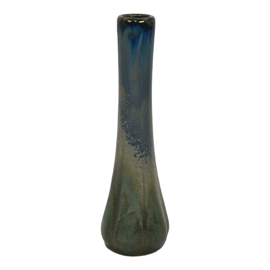 Fulper 1917-27 Arts And Crafts Pottery Blue Ceramic Twig Stick Bud Vase 08