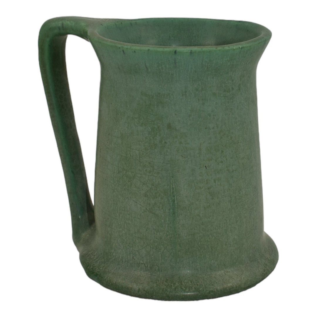 Jervis Early 1900s Vintage Art Pottery Matte Green Ceramic Mug