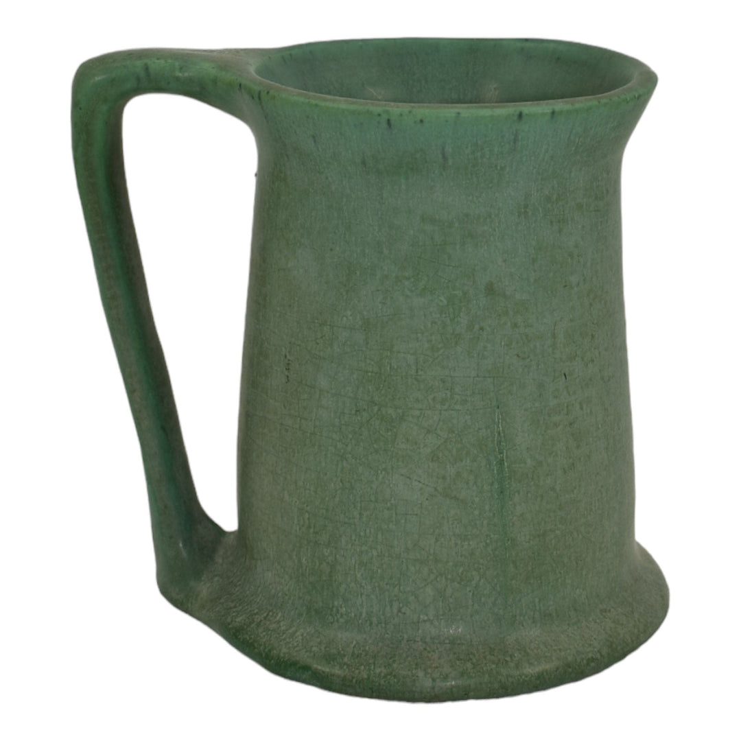 Jervis Early 1900s Vintage Art Pottery Matte Green Ceramic Mug