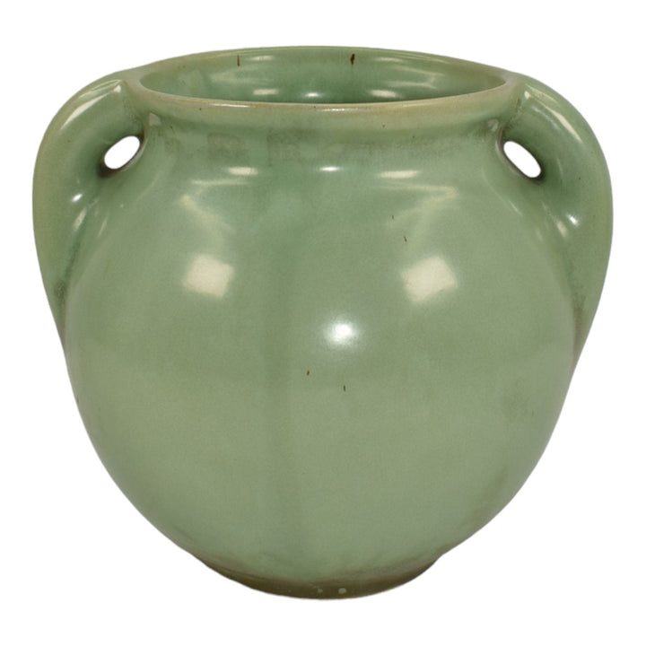 Shearwater Mid Century Modern Art Pottery Antique Green Glaze Ceramic Vase