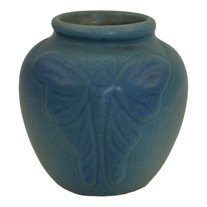 Van Briggle Late Teens Vintage Art Pottery Butterfly Blue Ceramic Vase 688