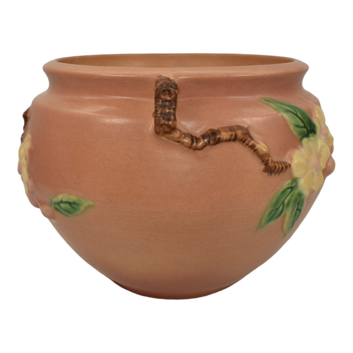 Roseville Apple Blossom Pink 1949 Art Pottery Ceramic Jardiniere Planter 301-6