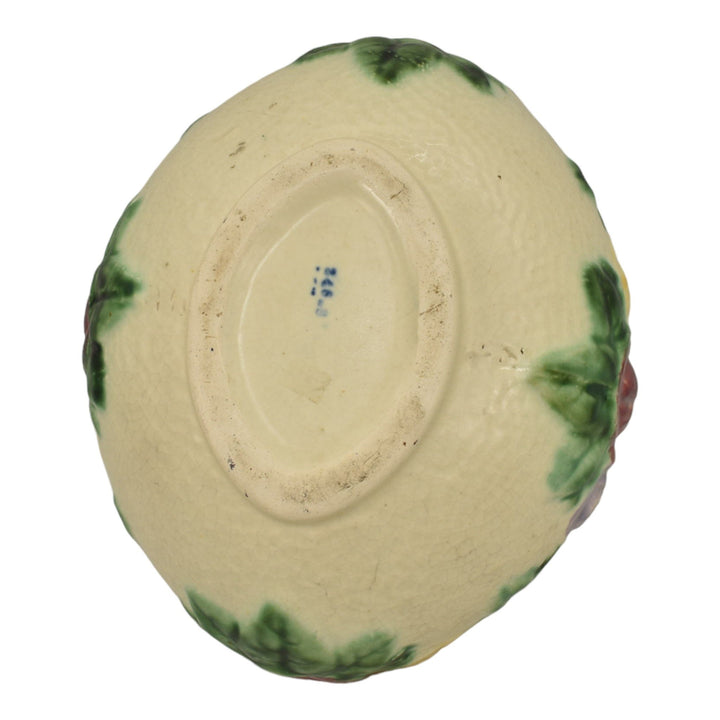Roseville Rozane 1917 Vintage Art Pottery Floral Ivory Ceramic Basket 248-8 - Just Art Pottery