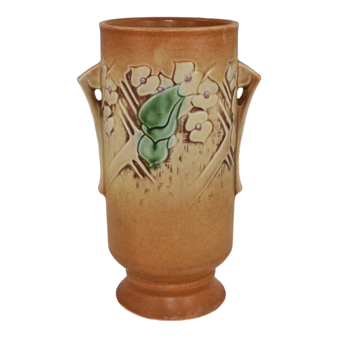 Roseville Clemana Brown 1936 Vintage Art Deco Pottery Ceramic Vase 755-9 - Just Art Pottery