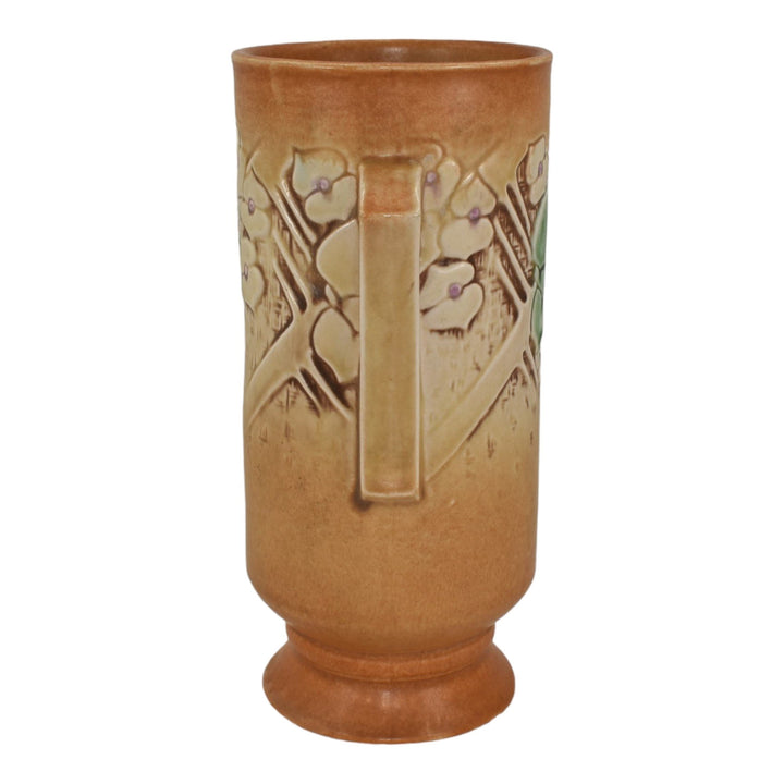 Roseville Clemana Brown 1936 Vintage Art Deco Pottery Ceramic Vase 755-9 - Just Art Pottery