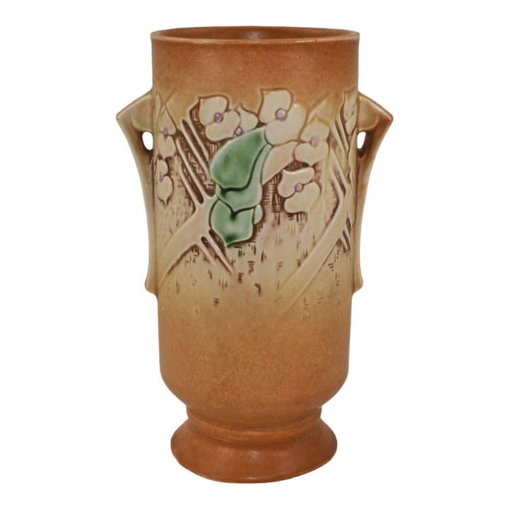 Roseville Clemana Brown 1936 Vintage Art Deco Pottery Ceramic Vase 755-9 - Just Art Pottery