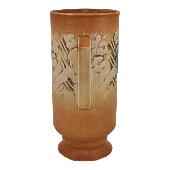 Roseville Clemana Brown 1936 Vintage Art Deco Pottery Ceramic Vase 755-9 - Just Art Pottery