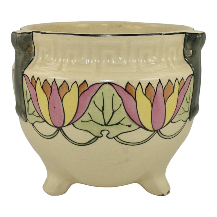 Cambridge Pottery Otoe Creamware Persian Pottery Ceramic Jardiniere Planter - Just Art Pottery