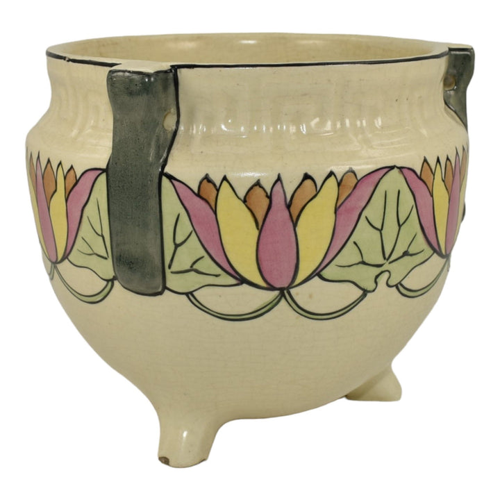 Cambridge Pottery Otoe Creamware Persian Pottery Ceramic Jardiniere Planter - Just Art Pottery