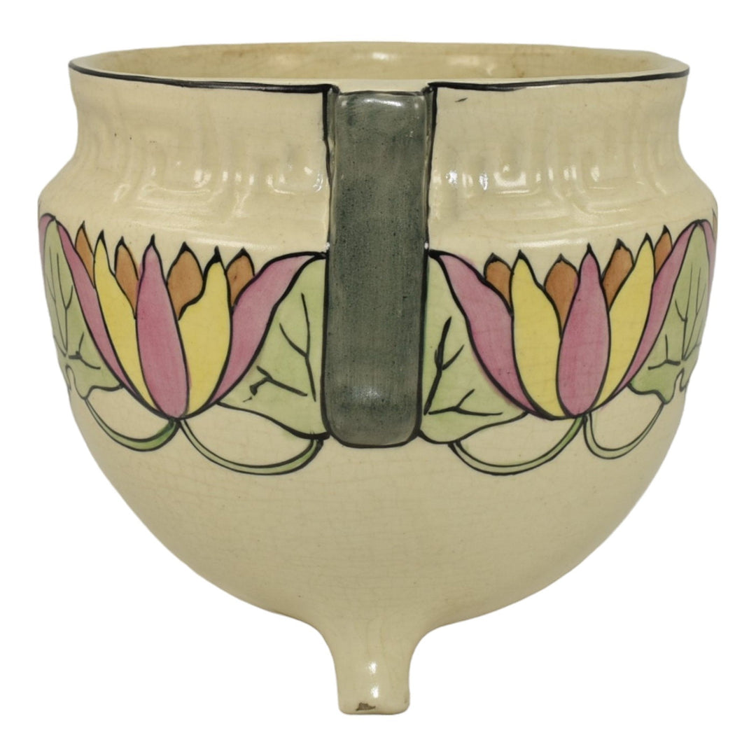 Cambridge Pottery Otoe Creamware Persian Pottery Ceramic Jardiniere Planter - Just Art Pottery