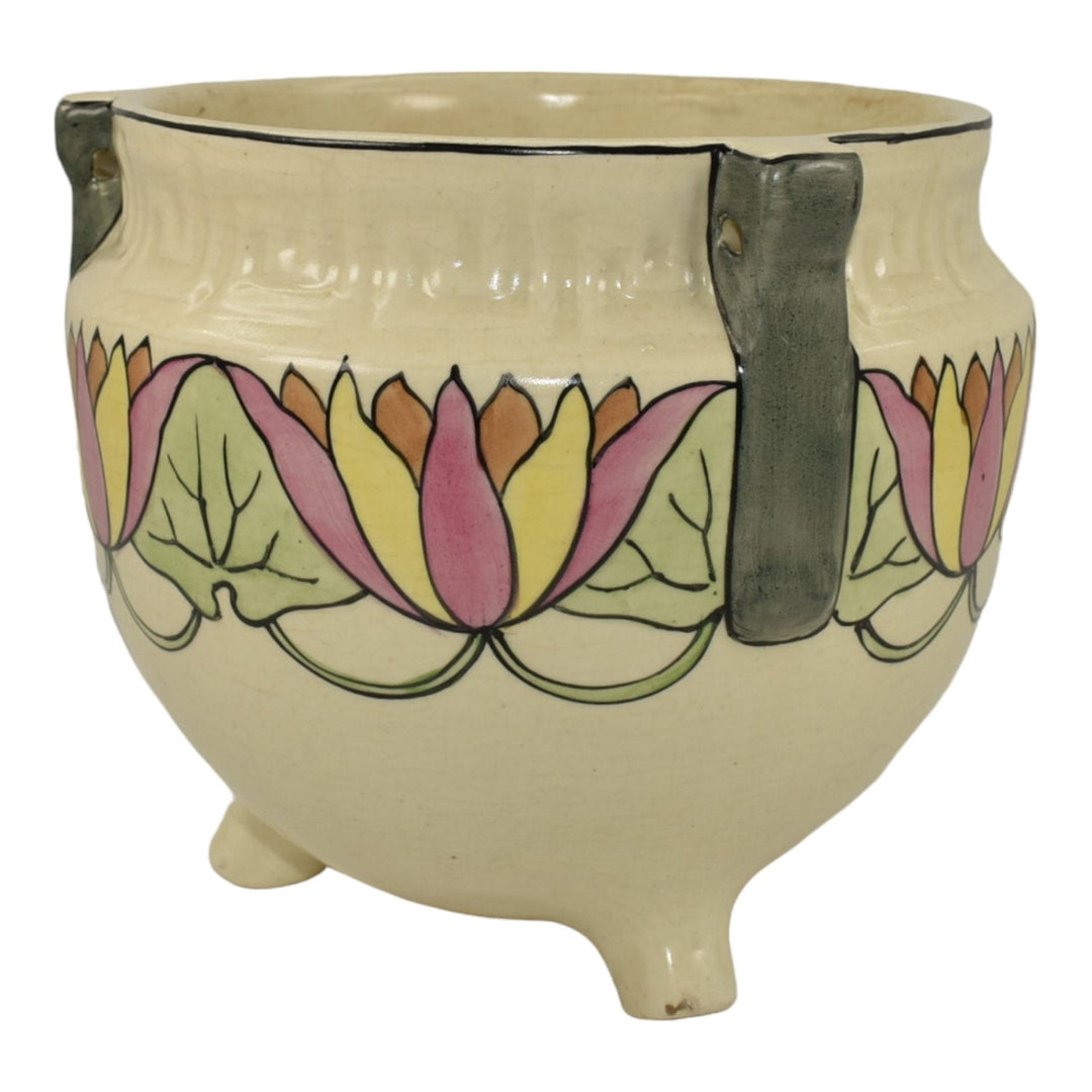 Cambridge Pottery Otoe Creamware Persian Pottery Ceramic Jardiniere Planter - Just Art Pottery
