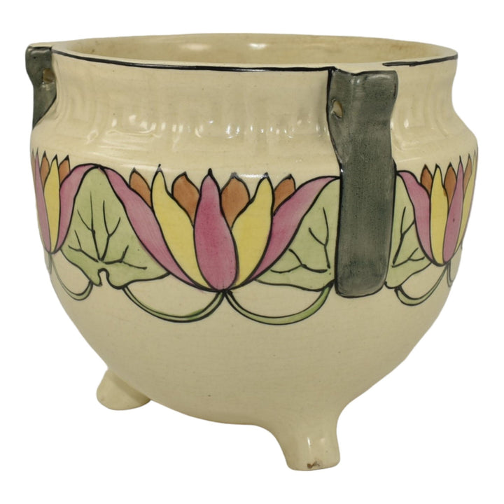 Cambridge Pottery Otoe Creamware Persian Pottery Ceramic Jardiniere Planter - Just Art Pottery