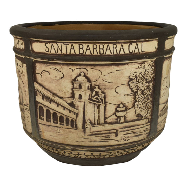 Weller Claywood 1910 Pottery Santa Barbara California Mission Jardiniere Planter