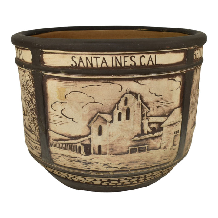 Weller Claywood 1910 Pottery Santa Barbara California Mission Jardiniere Planter