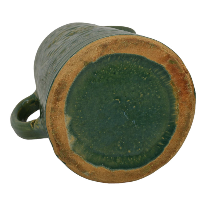 Mccoy Pottery 1926 Art Pottery Green Grapes Leaf Stoneware Pitcher