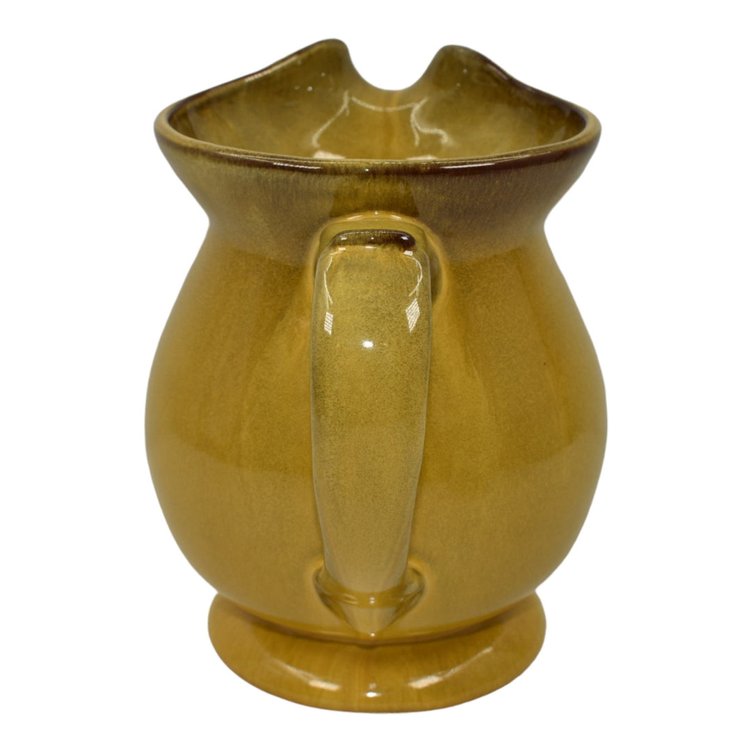Nicodemus Vintage Mid Century Modern Art Pottery Yellow Ceramic Pitcher 84 - Just Art Pottery