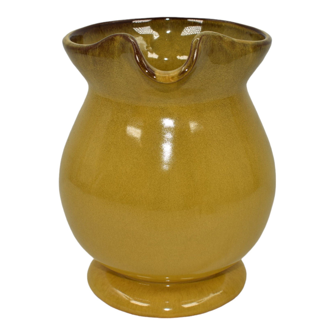 Nicodemus Vintage Mid Century Modern Art Pottery Yellow Ceramic Pitcher 84 - Just Art Pottery