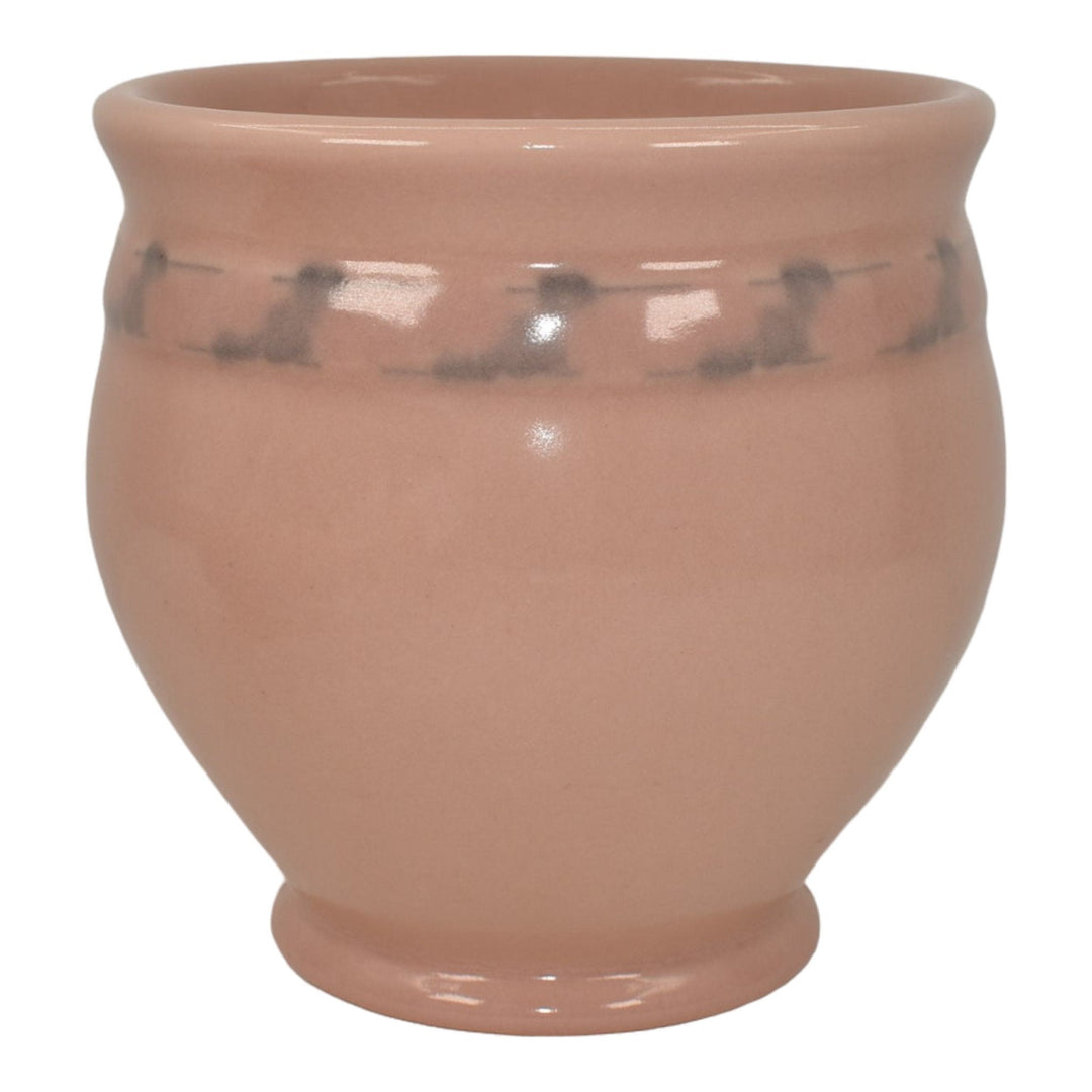 Rookwood 1915 Vintage Arts And Crafts Pottery Pink Ceramic Flower Vase 2195 Sax - Just Art Pottery