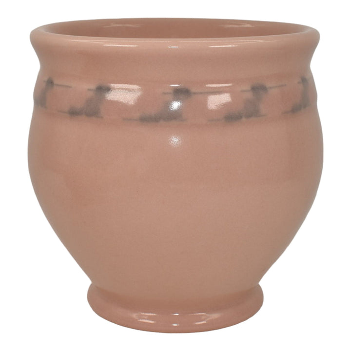 Rookwood 1915 Vintage Arts And Crafts Pottery Pink Ceramic Flower Vase 2195 Sax - Just Art Pottery