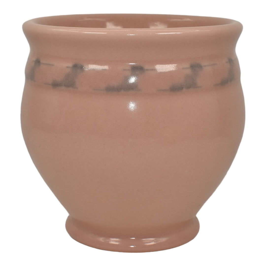 Rookwood 1915 Vintage Arts And Crafts Pottery Pink Ceramic Flower Vase 2195 Sax - Just Art Pottery