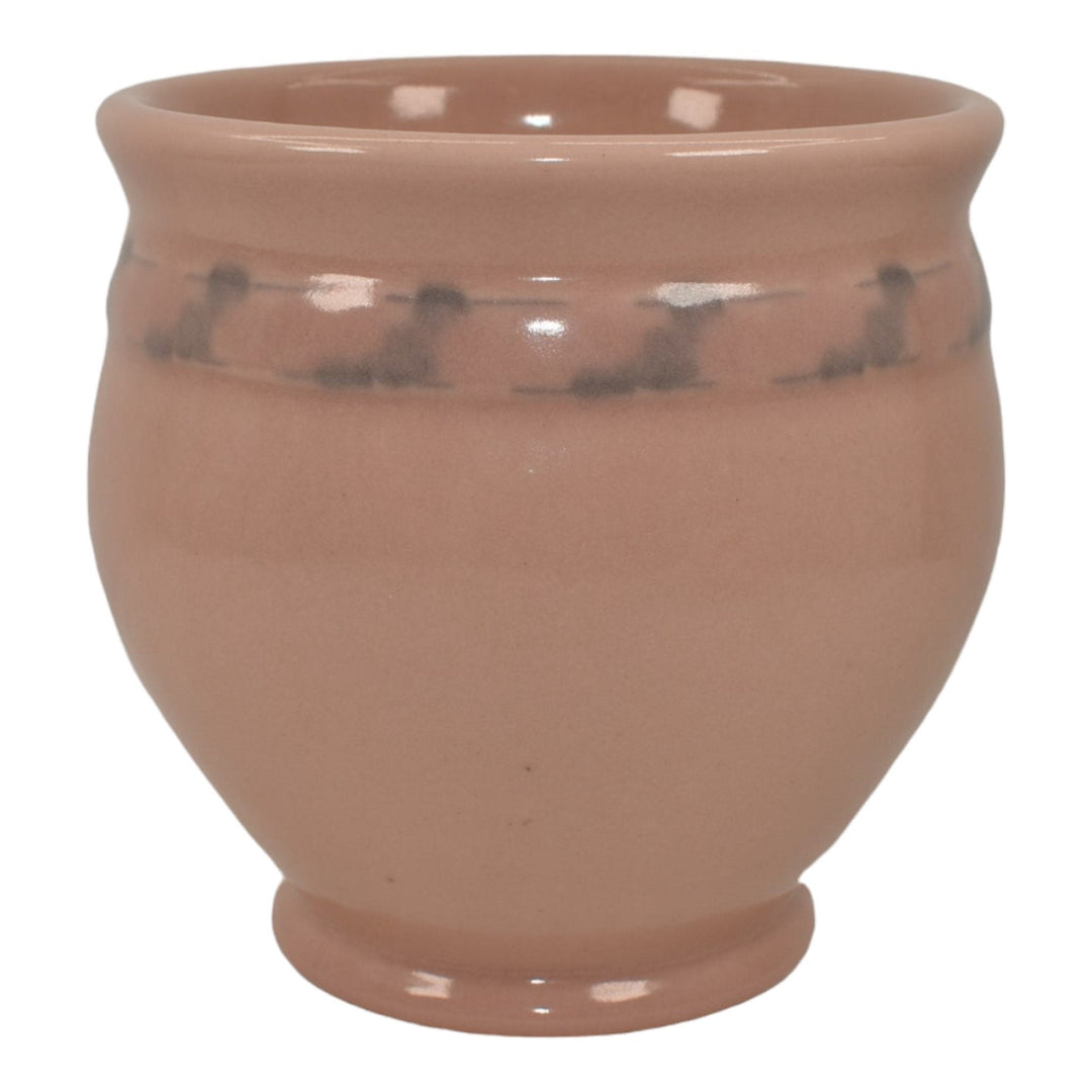 Rookwood 1915 Vintage Arts And Crafts Pottery Pink Ceramic Flower Vase 2195 Sax - Just Art Pottery