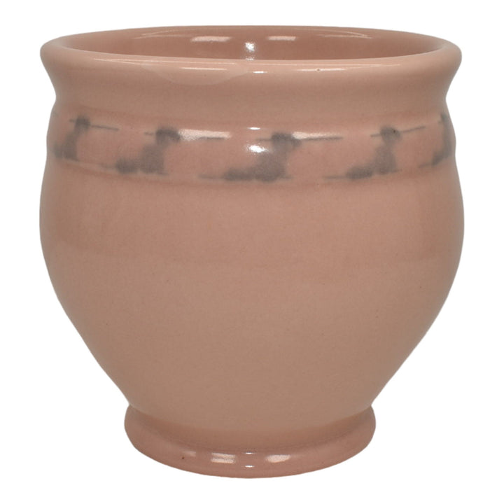 Rookwood 1915 Vintage Arts And Crafts Pottery Pink Ceramic Flower Vase 2195 Sax - Just Art Pottery