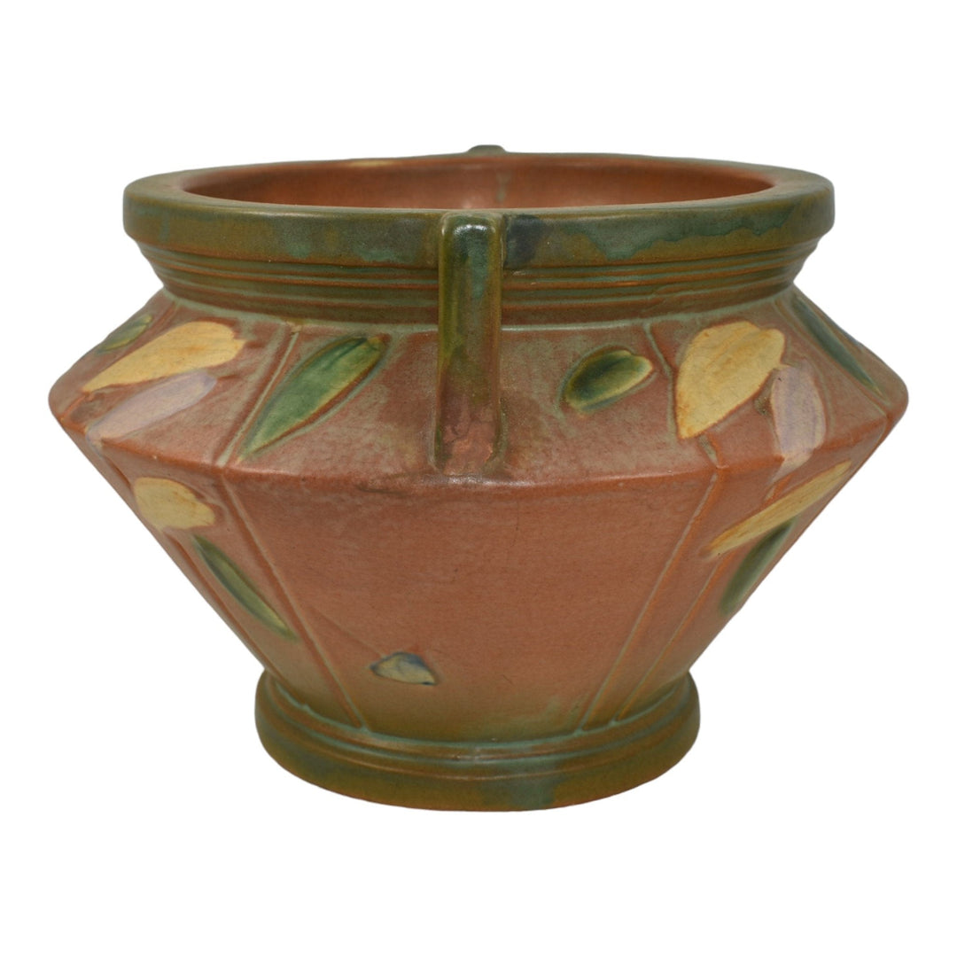 Roseville Futura Tan 1928 Vintage Art Deco Pottery Jardiniere Planter 616-6
