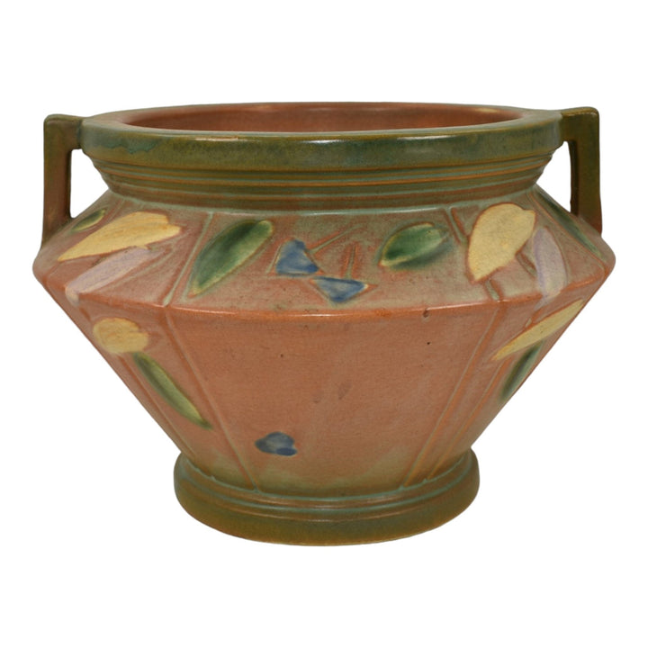 Roseville Futura Tan 1928 Vintage Art Deco Pottery Jardiniere Planter 616-6