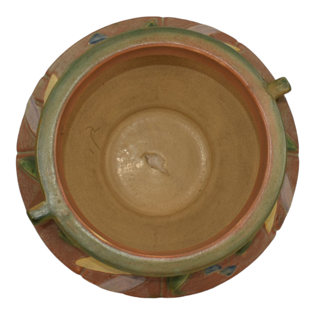 Roseville Futura Tan 1928 Vintage Art Deco Pottery Jardiniere Planter 616-6