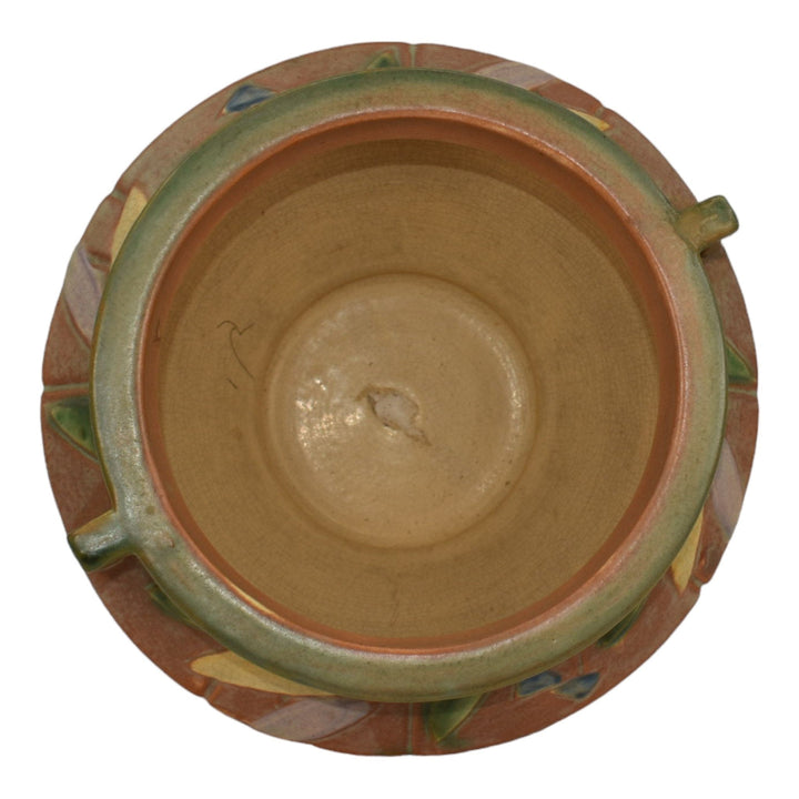 Roseville Futura Tan 1928 Vintage Art Deco Pottery Jardiniere Planter 616-6