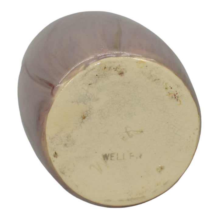 Weller Marbleized 1914 Vintage Art Deco Pottery Red Swirl Glaze Ceramic Vase - Just Art Pottery