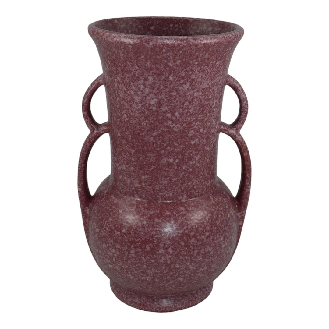 Robinson Ransbottom Ohio 1940s Vintage Art Pottery Mottled Red Ceramic Vase 181 - Just Art Pottery