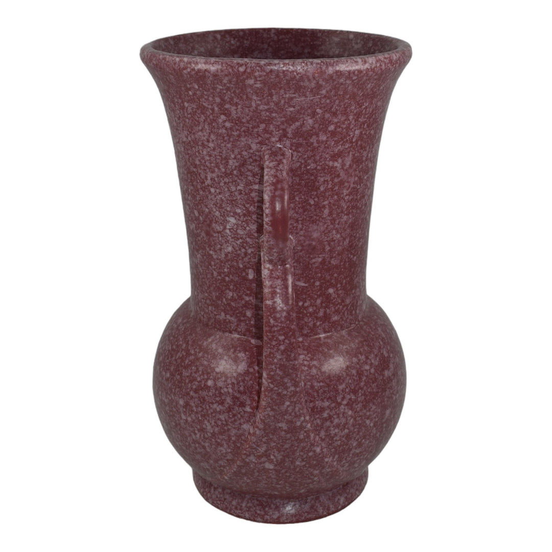Robinson Ransbottom Ohio 1940s Vintage Art Pottery Mottled Red Ceramic Vase 181 - Just Art Pottery