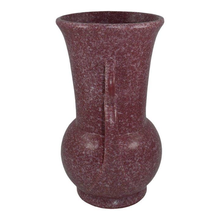 Robinson Ransbottom Ohio 1940s Vintage Art Pottery Mottled Red Ceramic Vase 181 - Just Art Pottery