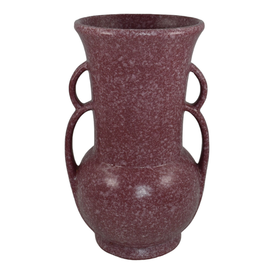 Robinson Ransbottom Ohio 1940s Vintage Art Pottery Mottled Red Ceramic Vase 181 - Just Art Pottery