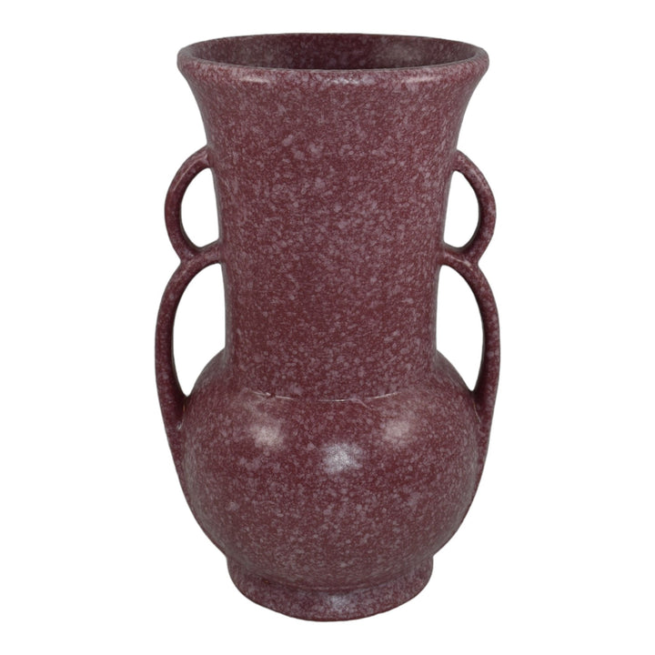 Robinson Ransbottom Ohio 1940s Vintage Art Pottery Mottled Red Ceramic Vase 181 - Just Art Pottery