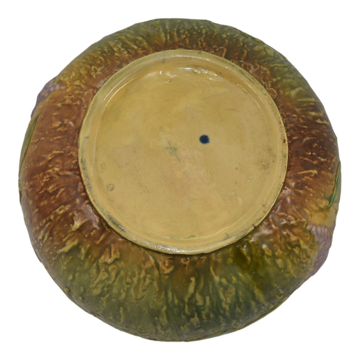 Roseville Wisteria Tan 1933 Vintage Art Pottery Ceramic Jardiniere Planter 628-8 - Just Art Pottery