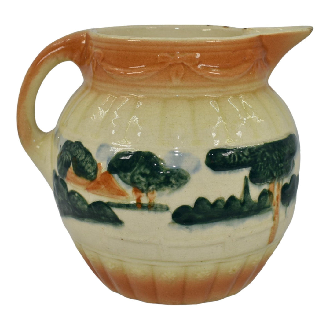 Roseville Early Ware 1910-16 Vintage Art Pottery Ceramic Landscape Pitcher