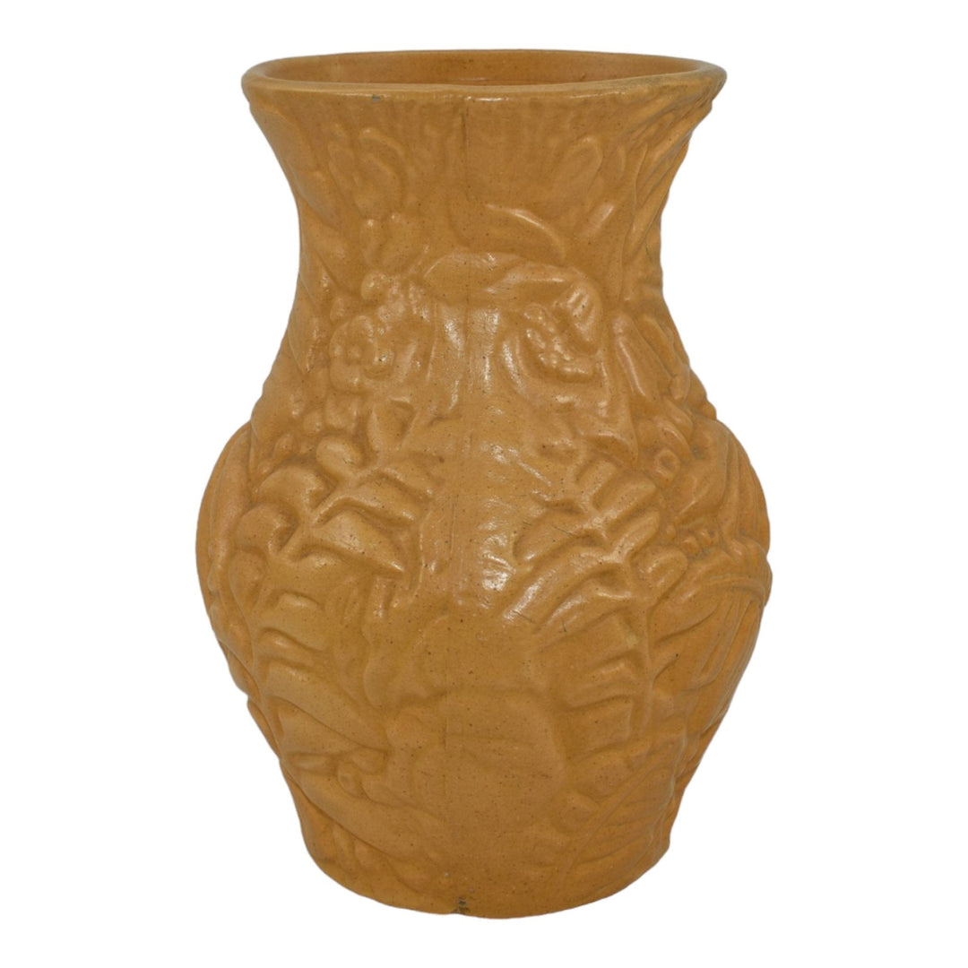 Weller Marvo 1920s Vintage Art Pottery Yellow Glaze Variant Ceramic Vase