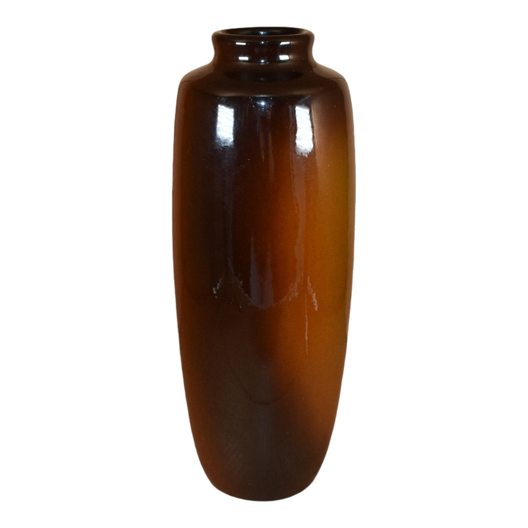 Owens Utopian Early 1900s Vintage Art Pottery Standard Glaze Clover Lamp Vase - Just Art Pottery