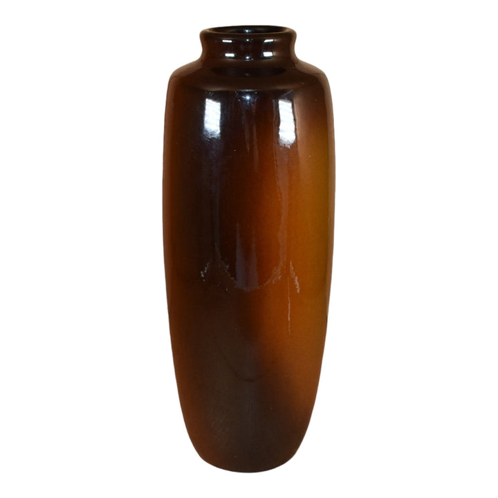 Owens Utopian Early 1900s Vintage Art Pottery Standard Glaze Clover Lamp Vase - Just Art Pottery