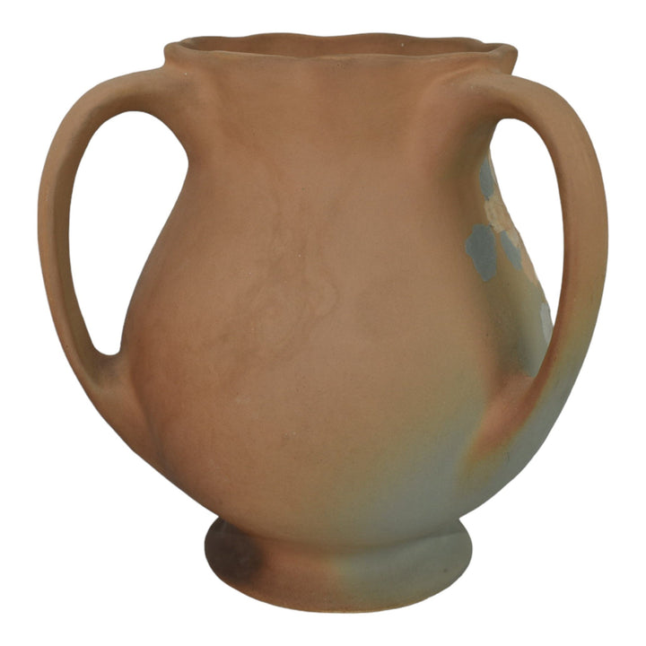 Owens Matte Utopian c1902 Vintage Art Pottery Pastel Floral Ceramic Vase 826 - Just Art Pottery