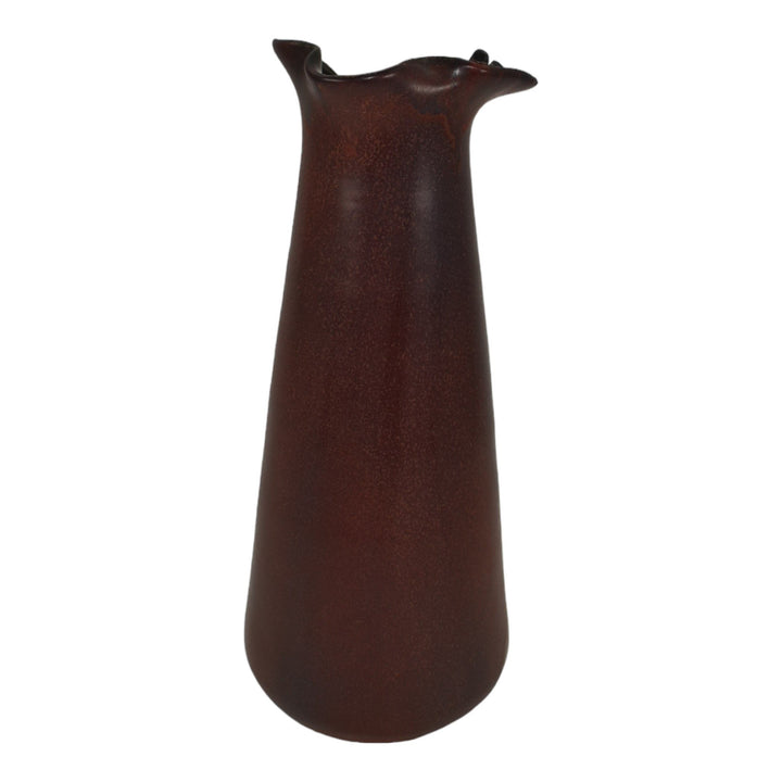 Ephraim Faience Experimental 2014 Hand Made Pottery Hollyhock Ceramic Vase H03 - Just Art Pottery