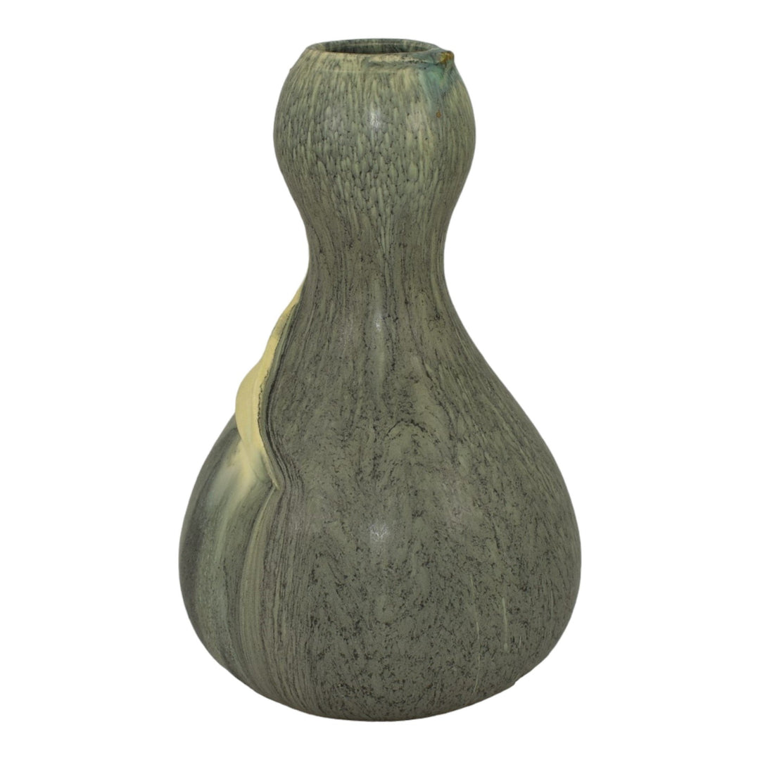 Ephraim Faience 2007 Hand Made Pottery Blue Ghost Orchid Ceramic Vase B16
